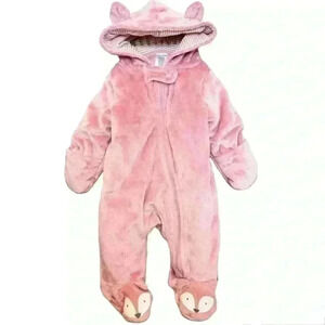 🌈 6/$60, Carters, Just One You, Baby, Newborn, Pink, Fox, Hoodie, Zip Front